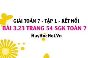 Giải bài 3.23 trang 54 Toán 7 Tập 1 SGK Kết nối tri thức